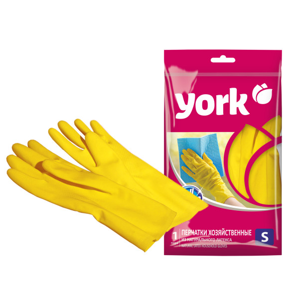 Перчатки резиновые YORK S 9203Y