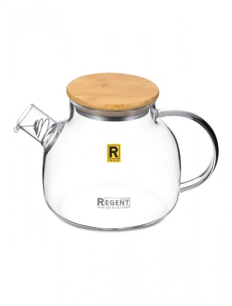 Regent inox Чайник 0,8л с фильтр-ситечком и бамбуковой крышкой Linea Franco 93-FR-TEA-10-800