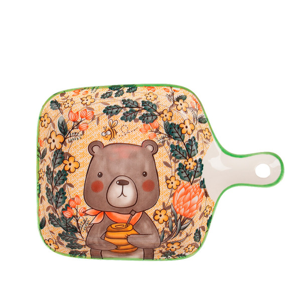 Блюдо "Kawaii Forest.Bear" 22*16*3см. (фарфор) 0860449