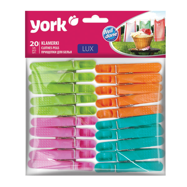 York Прищепки для белья люкс 20 шт. 9608Y