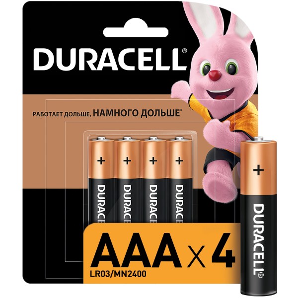 Duracell Элемент питания 4 шт. LR03-4BL BASIC Б0026813