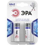 Батарейки ЭРА LR6-2BL SUPER Alkaline