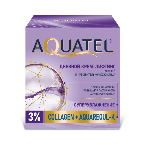 ВЕСНА AQUATEL Дневной Крем-Лифтинг для лица для сухой и чувствительной кожи, баночка 50мл