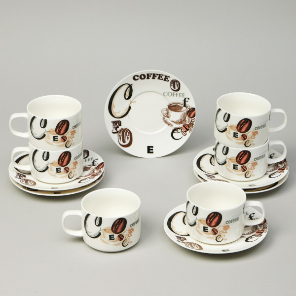 КОФЕЙНЫЙ НАБОР LEFARD "COFFEE MANIA" НА 6 ПЕР. 12 ПР. 180 МЛ