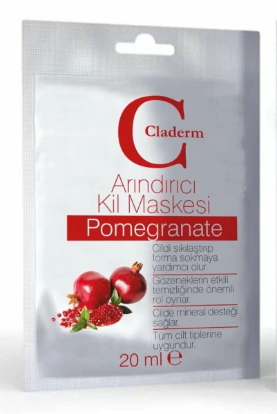 Claderm Глиняная маска для лица Гранат 20 мл