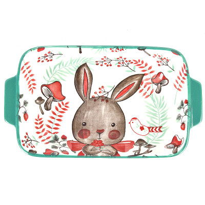 Блюдо для запекания "Kawaii Forest.Rabbit" 22*12,5*5см. v=600мл. (фарфор) 0860405