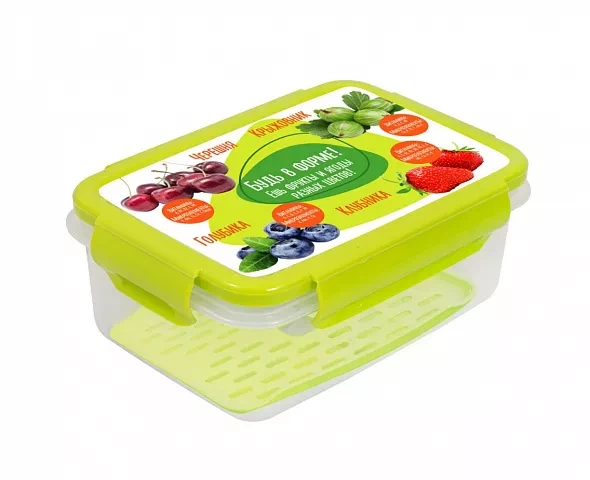 Полимербыт Контейнер с сеткой 0,75л "FIT BOX" герметичный С66840