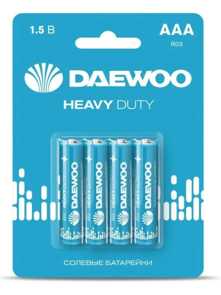 5029361 Батарейка Daewoo R03 AAA BL4шт Heavy Duty 1.5V