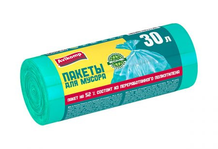 Авикомп Пакеты для/мусора PRAKTISCH (3732) (зеленые) 30л 30шт БХ83732БК