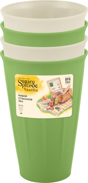 Набор стаканов Sugar&Spice 0,35л 4шт. фисташка SE181312050