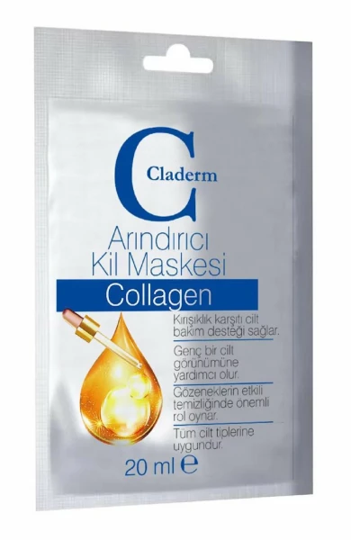 Claderm Глиняная маска для лица Коллаген 20 мл БХ00070780С