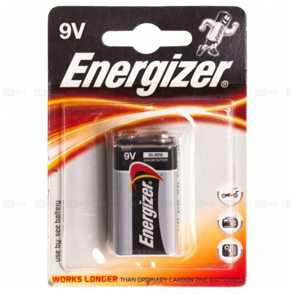 Элемент питания Energizer Power Крона 6LR61 BL1 9V (1/12) E300127704