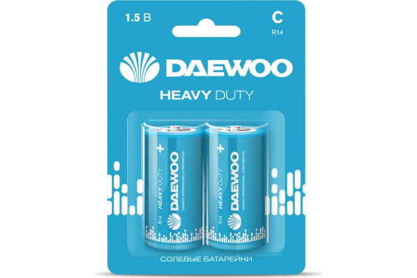Батарейка Daewoo R14 C BL2шт Heavy Duty 1.5V 5029422