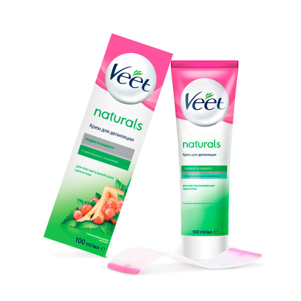 VEET Крем NATUR д/депил. 100мл. д/чувств. кожи (масло виногр.косточки) БХ3564
