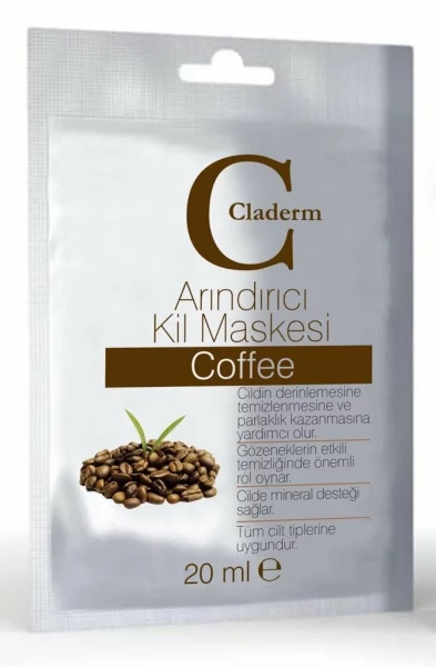 Claderm Глиняная маска для лица Кофе 20 мл БХ00070783С