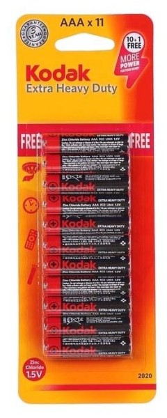 30415041-RU1  Батарейки Kodak R03-10+1BL SUPER HEAVY DUTY Zinc [K3AHZ-10+1]