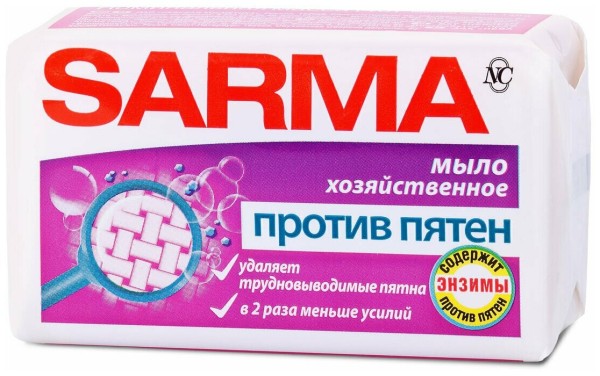 НЕВСКАЯ К-КА САРМА Мыло хозяйст. против пятен 140г *12*48