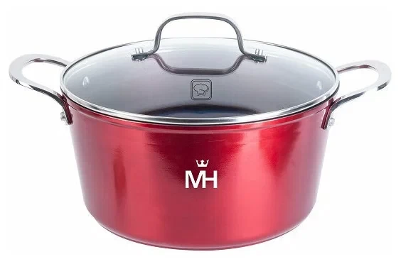 Кастрюля с крышкой "MercuryHaus", MC-1781 Red (4) 4,3 л 24*12 см
