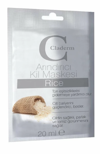 Claderm Глиняная маска для лица экстрактом Риса 20 мл