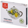 ПОДСТАВКА ПОД ЧАЙНЫЙ ПАКЕТИК AGNESS "ЛЕМОН ТРИ" 12*8,5*1,5 СМ (КОР=144ШТ.)
