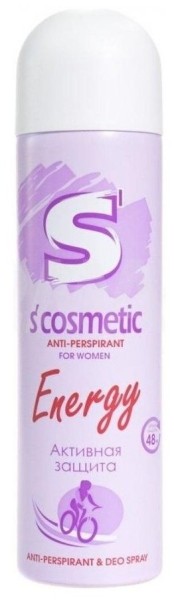 S’cosmetic Дез-спрей ENERGY 145мл *12*24