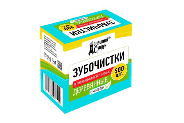 Зубочистки 500шт в индивид. упаковке с ментолом ДС-427