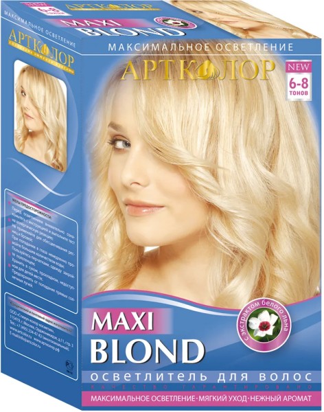 АРТКОЛОР MAXI BLOND осветлитель для волос с экстр. белого льна *16