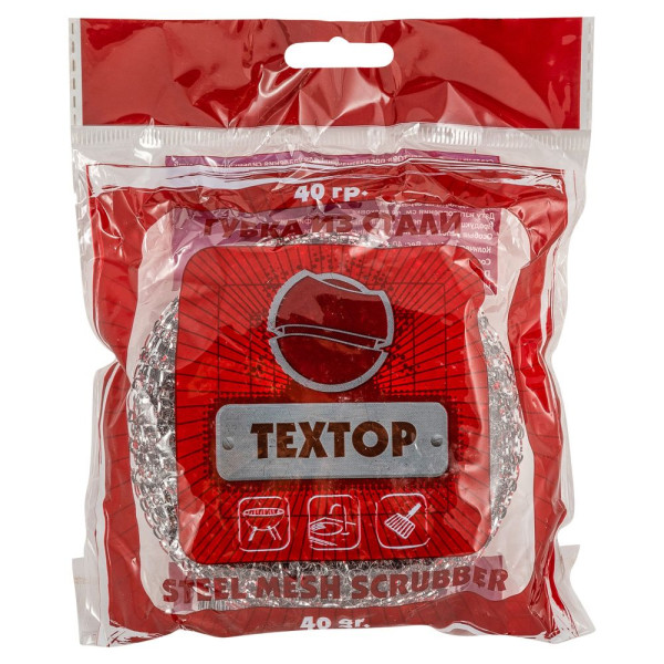 Textop Мочалка металлич. из стали 1шт БХ10145ЭБХ