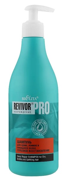 БЕЛИТА Revivor®Pro ШАМПУНЬ для сухих, ломких и секущихся волос "ГЛУБОКОЕ ВОССТАНОВЛЕНИЕ", 500мл