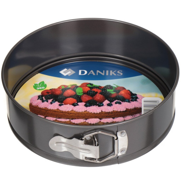 Daniks Форма для запекания сталь, 22х22х6.8 см, антипригарное покрытие, круглая, разъемная D-343107