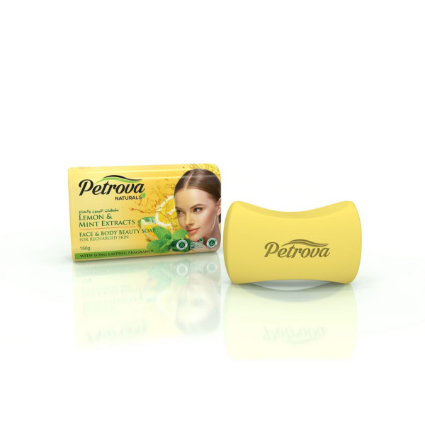 PETROVA ТВЕРДОЕ МЫЛО LEMON & MINT EXTRACTS-RECHARGED SKIN 150 гр БХ26810Р