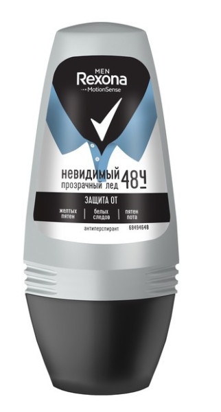 Рексона МУЖ Невидимый Прозрачный Лед део-ролик 50 мл 6*24*