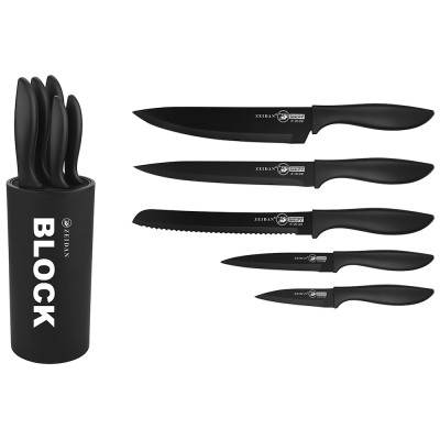 Набор ножей, 6 предметов. Поварской нож -1,5mm/8", нож для хлеба -1,5mm/8", нож разделочный  Z-3125