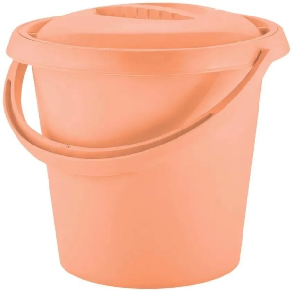 Plastic Centre Ведро AMPARI с крышкой 10л персиковая карамель PT9062ПК-5