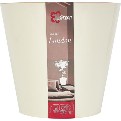 Горшок для цветов London 190 мм, 3,3л Сливочный ING6251СЛВ