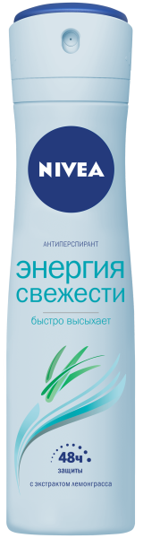 Нивея 83750 ЖЕН дезод-Спрей Энергия свежести 150мл. 6*12* /384/