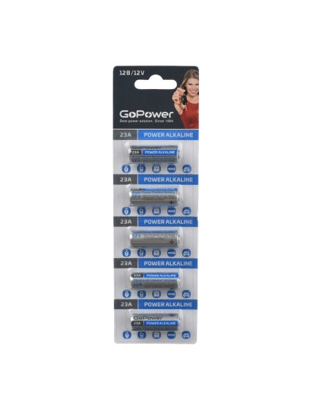 00-00022423 Батарейка GoPower LR23/A23/MN21 BL5шт Alkaline 12V