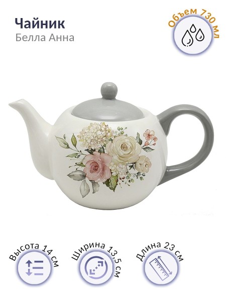 Prima Collection Чайник Белла Анна 730 мл HC724-B82