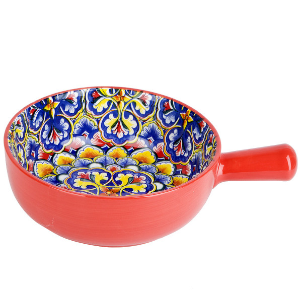 Nouvelle Кокотница с ручкой "Arabesque" (красный) 20,3х15,3х5,5см v=700мл 0860108