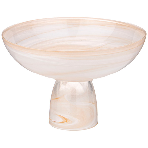 БЛЮДО НА НОЖКЕ "MURANO" AMBER, 21СМ 336-187