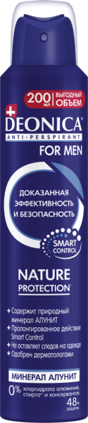 DEONICA FOR MEN Дез-Спрей NATURE PROTECTION  200 мл арт.11-025