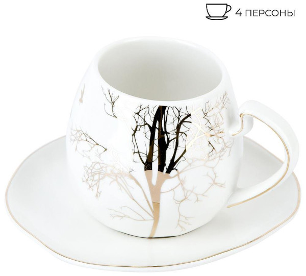 Nouvelle Набор 8 пр. "5th Avenue. Golden Forest" (4 персоны) v=280мл 1400037