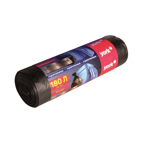 Мешки строительные для мусора YORK 180л (10шт.) 902220