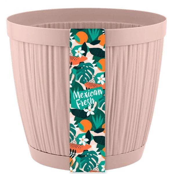 Plastic Centre Горшок для цветов InGreen BARCELONA 6,5л, D240мм Mexican Fresh бежевый IG623110580