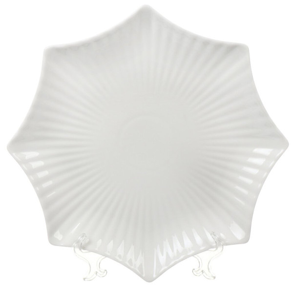 Блюдо керам, фигурное, 30 см, бел, Грейс, Daniks, Y6-6004