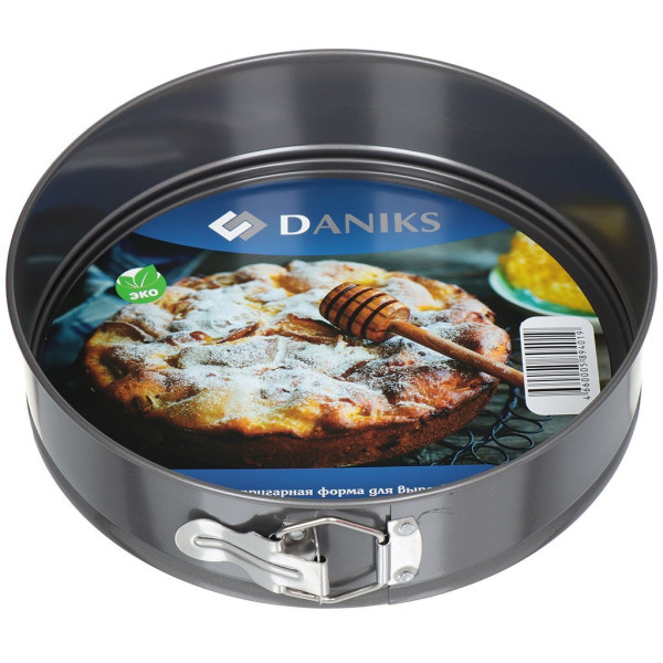 Daniks Форма для запекания сталь, 26х26х6.8 см, антиприг, кругл, разъем K-804