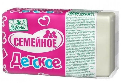 ВЕСНА Мыло твердое Семейное Детское нейтральное 140гр., арт.1714