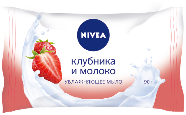 Нивея 82432 Мыло-уход "Клубника и молоко" 90гр. 6*36