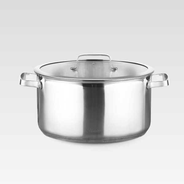 MR-3514-24 Кастрюля д.24 см.6,0 л (дно 4мм Al impact) Maestro