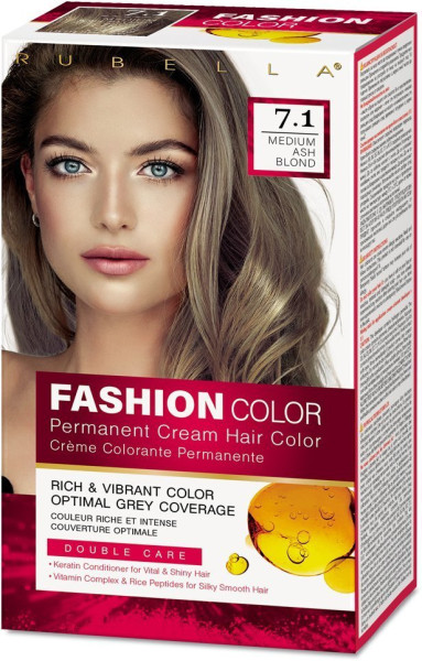 Rubella Fashion Color Краска для волос тон Medium Ash Blond 7.1  50мл БХ33229Р
